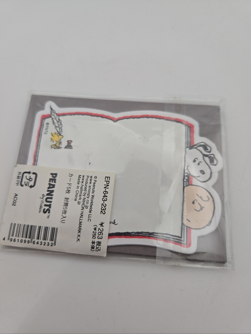 Hallmark Peanuts Snoopy Charlie Brown Mini Message Card Set Japan NIP